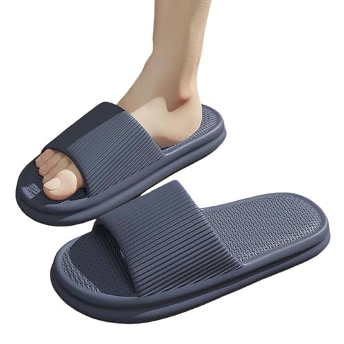 Gyios Chanclas Zapatillas De Baño Interior para Hombres Sandalias Playa Antideslizantes Slides Zapatos-azul-40-41