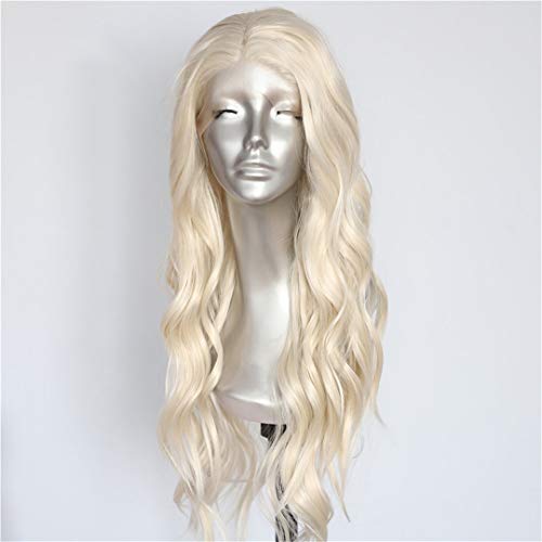 Blonde Beige Natural Water Wave Heat Resistant Hair Women Daily