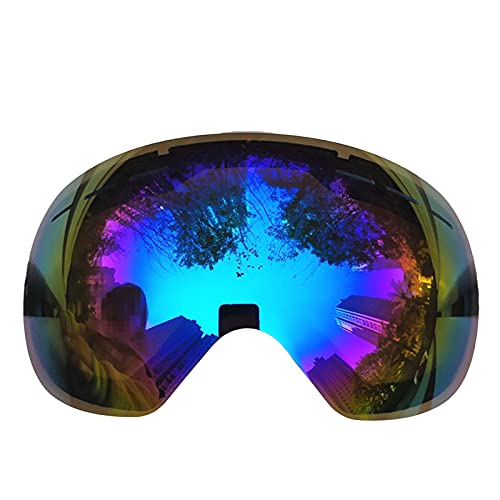 Wilitto 1Pc HX06 Ski Goggles Lenses Double-layer Snow Blindness Proof UV Protection Snowboard Goggles Lenses Replacement for Snow Ski Blue