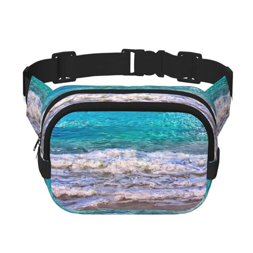 Sac banane femme motif tropical noir et blanc idéal pour vos balades d'été