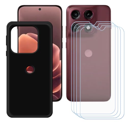 CongJiaLingXi�P�[�X �K�p���� Motorola Edge 70 Pro (6.78") + [4��]�����K���X�X�N���[���ی�t�B���� �A���ȃ\�t�g�V���R���P�[�X�ی�TPU�J�o�[�̃P�[�X�J�o�[