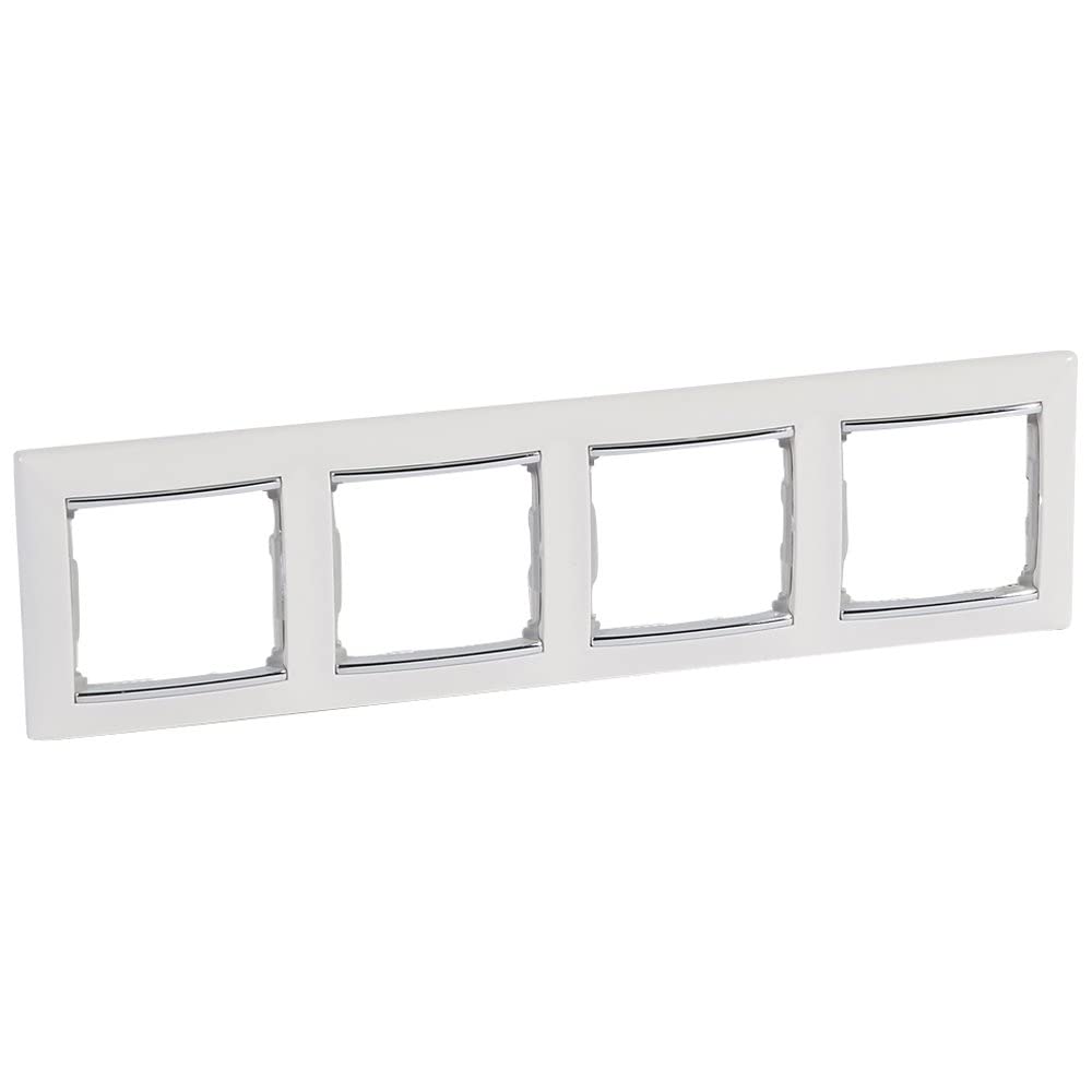 Placa de cocina VL-PLACA 4 fuegos con acabado blanco y plata elegante