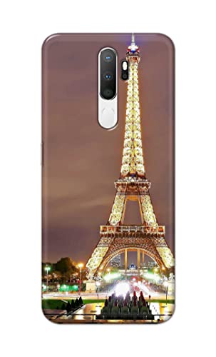Image of PRINTFIDAA Lovers Famous Place Eiffel Tower in Paris Printed Designer Hard Case for Oppo A5 (2020) / Oppo A9 (2020), Oppo A11x Back Cover -(e) RPM1009