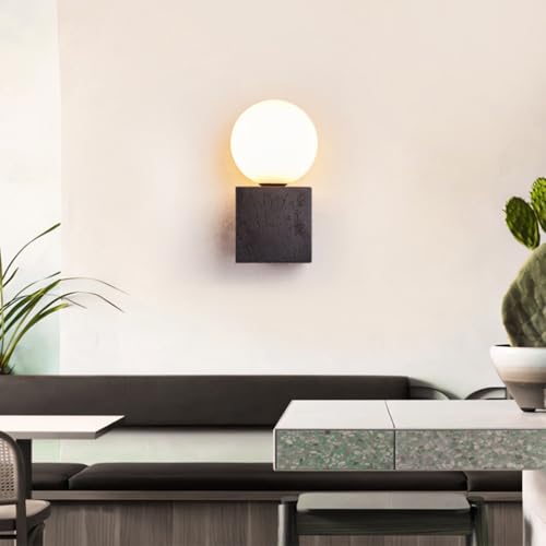 Aplique de pared de travertino negro para iluminar el comedor 4