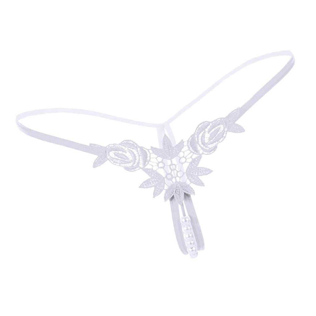 zoomella Lady Sexy Open Crotch Crotchless Panties Low Rise Hollow Flower Thongs White-picture-54