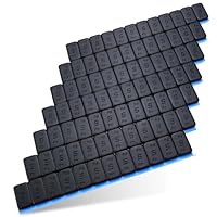 7 Auswuchtgewichte 12x5g Klebegewichte Stahlgewichte Kleberiegel 60g AUSWAHL Schwarz/Silber/Anthrazit (Schwarz metall)