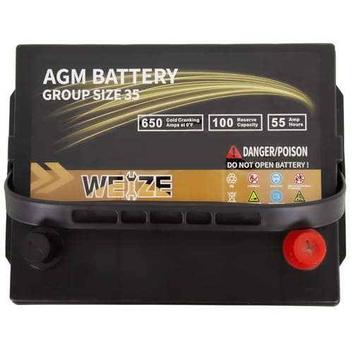 Weize Platinum Group 35 AGM Battery – 650 CCA 55Ah Start-Stop Automotive Battery - Image 5