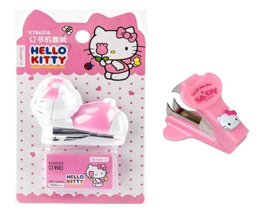 新品未使用　キティ　文房具　テープカッター　ホッチキス ハローキティ テープカッター&ペーパーテープ セット 身の回り