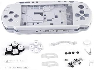 Replacement Game Shell for PSP 3000, Portable Replacement Full Housing Console Game Shell Case Cover Repair Parts for PSP 3000 (White)