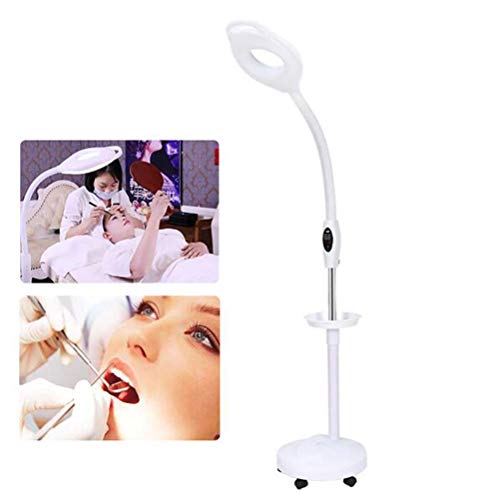 Aioneer Magnifier, Magnifying Led Floor Lamp, Daylight Bright Magnifier Lighted Glass 16X Magnifying Lens With Stand, Flexible Height Adjustable Gooseneck Standing Cold Light For
