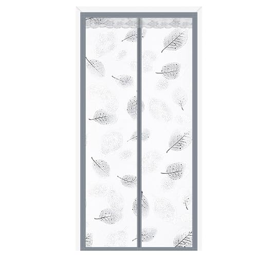 LRYELWA カーテン 玄関 ドア用 マグネット暖簾自動で閉まる 間仕切りのれん 冬のドア断熱キット 冷気ガードパネル 省電対策 断熱 冷暖房効率UP ドア パネル 玄関/寝室/勝手口/部屋/ベランダ/キッチン マジックテープ付 カスタマイズ可能 (80