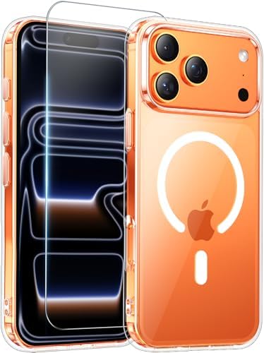 Temdan for iPhone 17 Pro Case Clear with Screen Protector, [Compa...