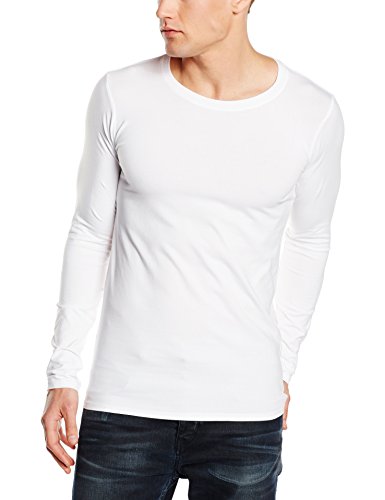 Stedman Apparel Herren T-Shirt Clive (Long Sleeve)/st9620, Weiß, Small (herstellergröße: Small)
