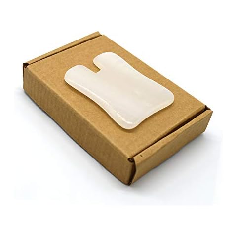 Guasha Tool,White Jade Guasha Board,Scraping Massage Tool,High Quality Hand Made Gua Sha Board,Ultra Smooth Edge, Natural Jade Scraping Massage Tool Cover