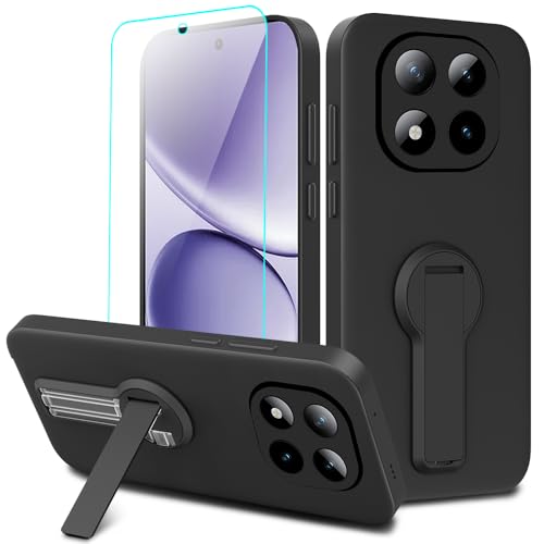 Nijiadi Silicone Case with Rotable Folding Kickstand and Screen Protector