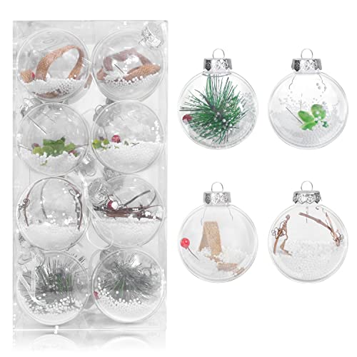 Christmas tree transparent ball decoration shatterproof Christmas ornaments center piece large hanging ball - Image 2