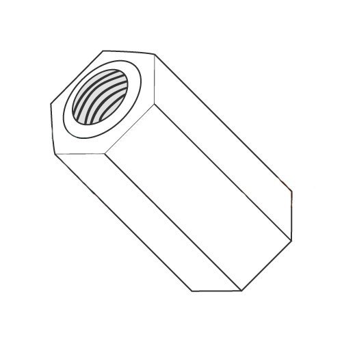 1/4" OD Hex Standoffs (Female-Female) / 6-32 x 1 1/4" / Nylon/Outer Diameter: 1/4" / Thread Size: 6-32 / Length: 1 1/4" (Carton: 1,000 pcs)