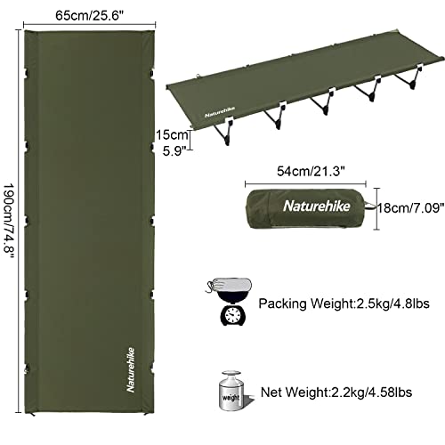 Naturehike Letto Da Campeggio Pieghevole Compatto,Ultraleggero Portatile Per Alpinismo Pesca Giardino Campeggio Ufficio,Carico Massimo 150 Kg - 4