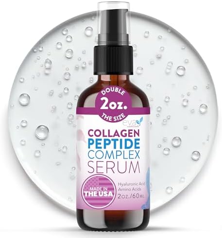 Eva Naturals Peptide Serum for Face – Collagen Boosting Anti-Agin...
