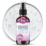 Collagen Peptide Serum for Face – Anti Aging Facial Treatment with Peptides & Hyaluronic Acid – Gentle Formula for Sensitive Skin, Microneedling Pen, Derma Roller, Skin Firming & Hydrating (2 Oz)