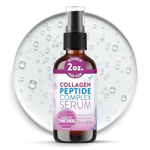 Collagen Peptide Serum - Anti Aging Collagen Serum for Face, Skin Brightening, Reduces Fine Lines & Wrinkles, Heals and Repairs Skin, Microneedling Serum with Hyaluronic Acid (2 oz)