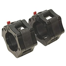 Quick Release Non-Slip Olympic Barbell Collar 2″ (Pair) with ABS Locking Clamps – Great for Any Training or Workout Weightlifting or Fitness Training or Crossfit
