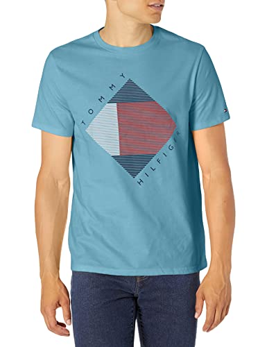 T-Shirt Homme Tommy Hilfiger Printed Lock Up en coton doux blanc