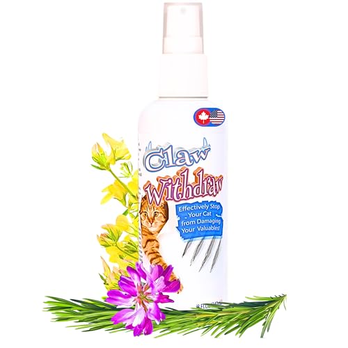 Pet MasterMind Claw Withdraw No Scratch Spray for Cats, Natural Cat Deterrent for Furniture, Rugs, Leather, Fabrics and More, Non Staining, 8oz