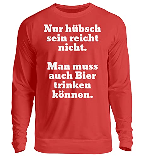 Pull Il ne suffit pas de boire de la bière sweat rouge coton mixte taille L