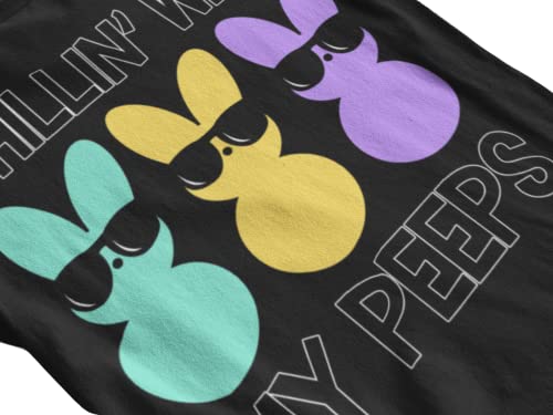 Chilling with My Peeps Youth T-Shirt | Easter Egg Hunting Church Christian Event Matching4