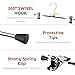30 Pack Pants Hangers with Clips, 12 Inch Adjustable Skirt Hangers, Space Saving Non-Slip Clip Hangers with 360° Swivel Hook for Jeans, Shorts, Socks, Scarves