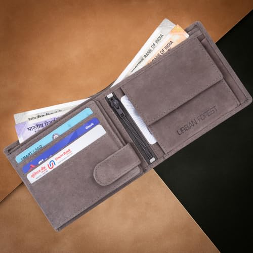 Leo Leather Wallet for Men, Vintage Grey, RFID3