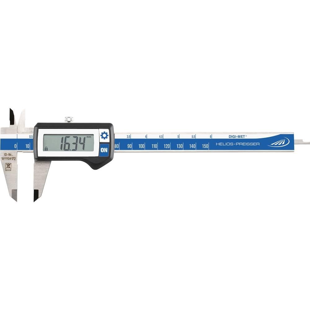 Helios Preisser 1320 417 - Calibro tascabile DIGI-MET (campo di misurazione: 0-150 mm, lunghezza becco): 40, lettura, 0,01