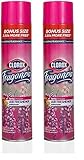 Clorox Fraganzia Aerosol Air Freshener in Spring Scent | Long-Lasting Air Freshener Spray from Clorox| 20 Oz Bonus Size | Room Air Freshener Spray Aerosol (Pack of 2)