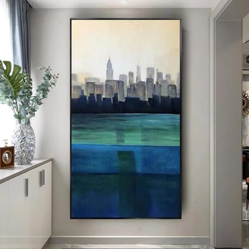 Peinture à l'huile épaisse au couteau YAJNILUCK 60x120cm décor prestige