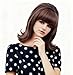 Rugelyss Short Brown Mixed Wig with Bang Retro Bouffant Beehive Wigs fits 80s Costume or Halloween Party