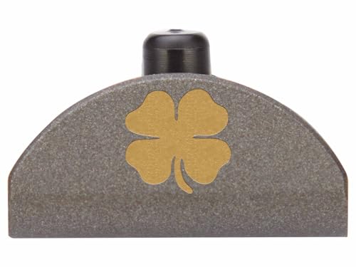NDZ Performance Grip Plug for Glock Gen 4-5 – Heavyweight Brass – Fits G17 G19 G22 G23 G31 G34 G45 G47 – Cerakote Tungsten Finish, 4 Leaf Clover – Made in USA