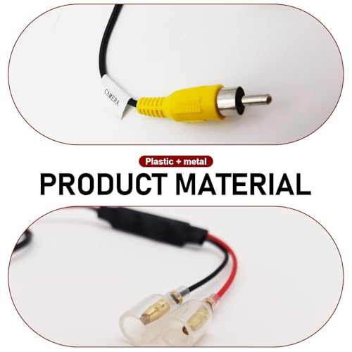Image of 1 PC Car Rear View Reversing Cable, Waterproof Modification Conversion Wiring Harness with Step-Down, 4 Pin Reversing Camera Video Output Adapter, Compatible with Tundra Tacoma (White)