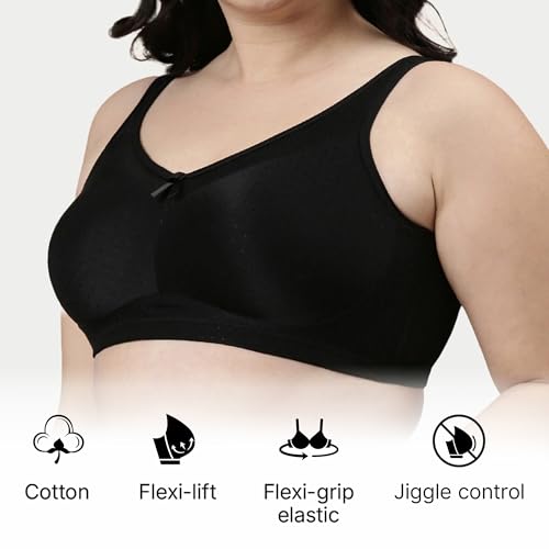 Image of Enamor Hidden X-Frame and Smoothening Women's Full Support Everyday Bra - Jiggle Control, Non Padded, Wirefree, Full Coverage - FB12 (Available in Plus Sizes)