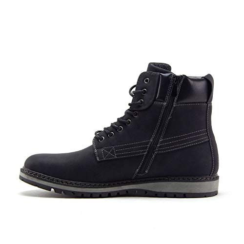 Jazamé Men's C-2816 Tall Mid Chukka Casual Round Toe Zipped Sneaker Boots2