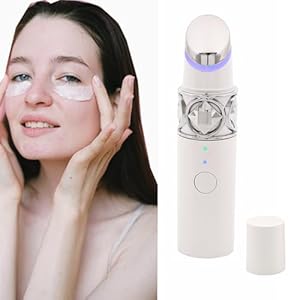 Jzy Qzn Portable Eye Massager Wand with Heated & Sonic Vibration Treatment for Relieving Eyes Dark Circles,Absorption,Puffiness,Fatigue,Enhance Product,Smart Sensor Facial Anti-Aging