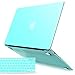 iBenzer Basic Soft-Touch Series Plastic Hard Case & Keyboard Cover for Apple Macbook Air 11-inch 11" A1370/1465 (Turquoise)