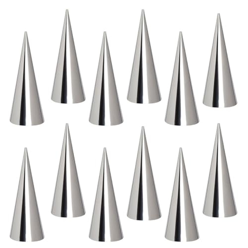 LIFKOME 10 Moldes para Hornear Croissants de Acero Inoxidable 430 Tamaño Grande Molde para Rollos de Masa Espiral Reutilizables y Resistentes al Calor Ideales para Repostería y