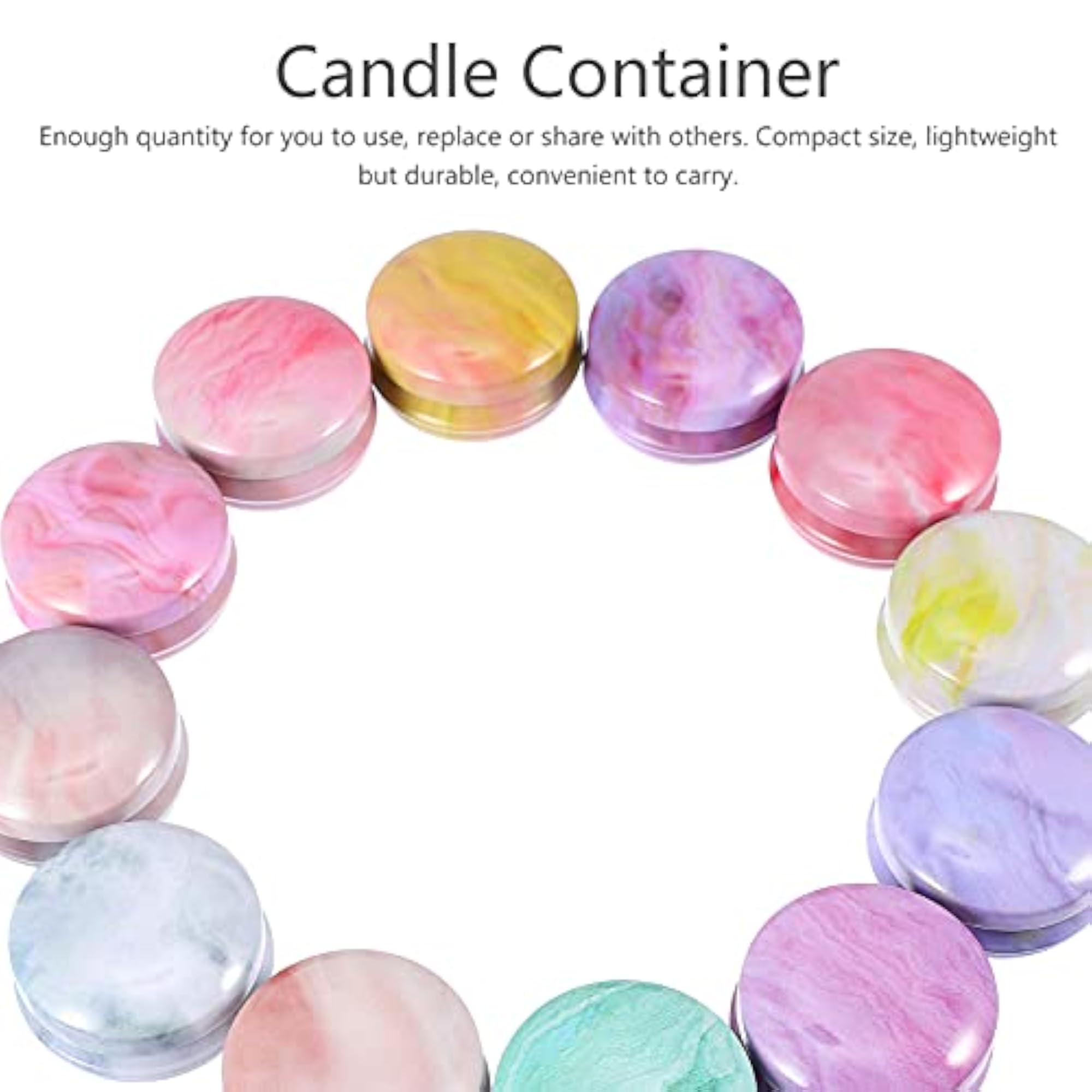 DIY Candle Tin Round Vintage Container, 12Pcs