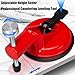 Adjustable Height Setter - Professional Countertop Leveling Tool, Seam Leveling Tool, Seam Setter for Countertop, Tile, Marble & Stone Installation with Vacuum Suction Cups (Red)