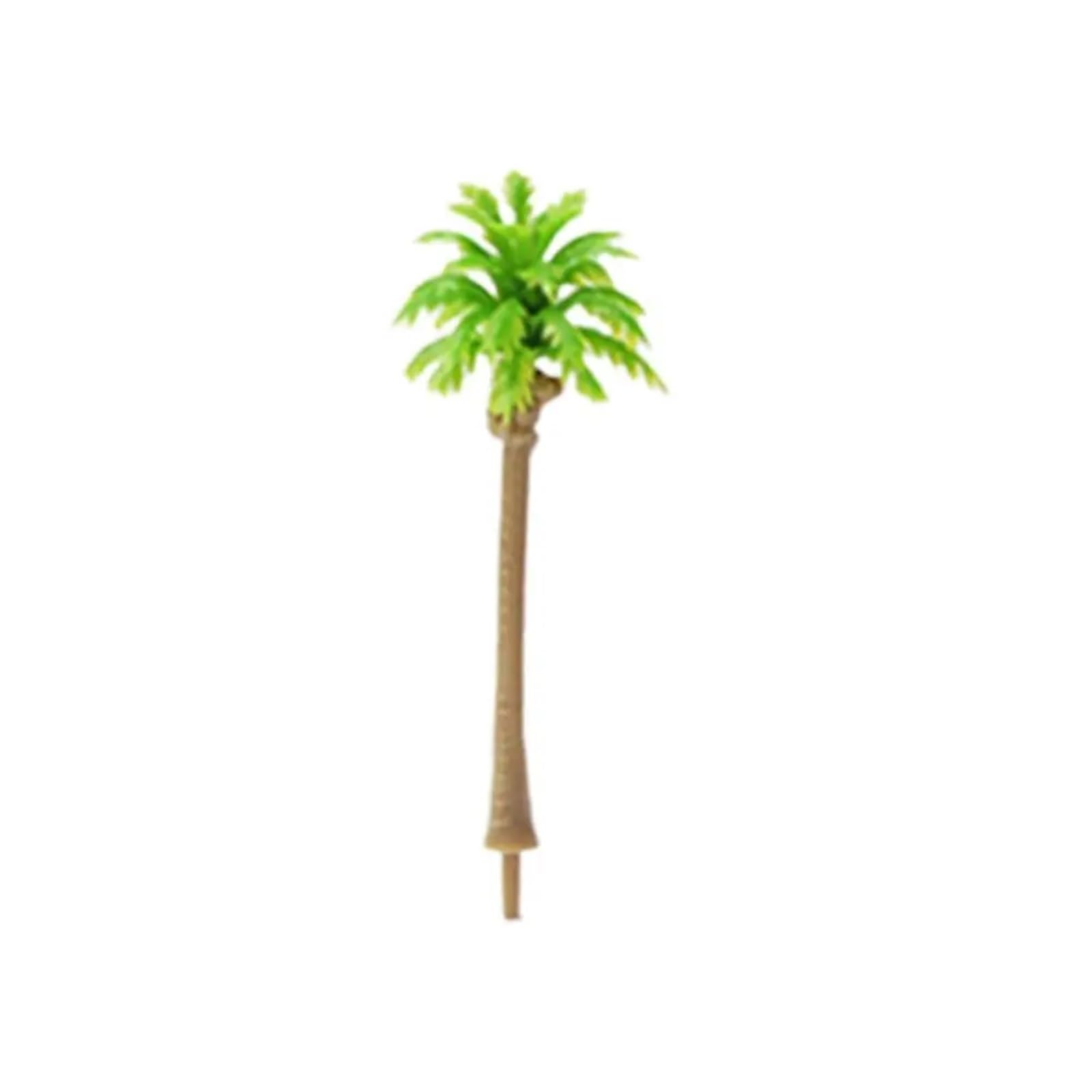 DUNSBY Model Trees 5Pcs Plastic Palm Tree Model Artificial Craft Coconut Landscape Stereoscopic Miniature Desktop Decoration(A-7cm-5Pcs)