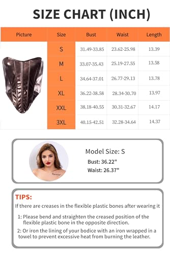 ABMOIU Corpete de couro para mulheres, sem alças, amarrado, desossado, decote coração, corpete, top