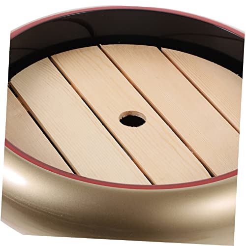 Set de plato sushi japonés 2 piezas con bandeja de madera miniatura 4
