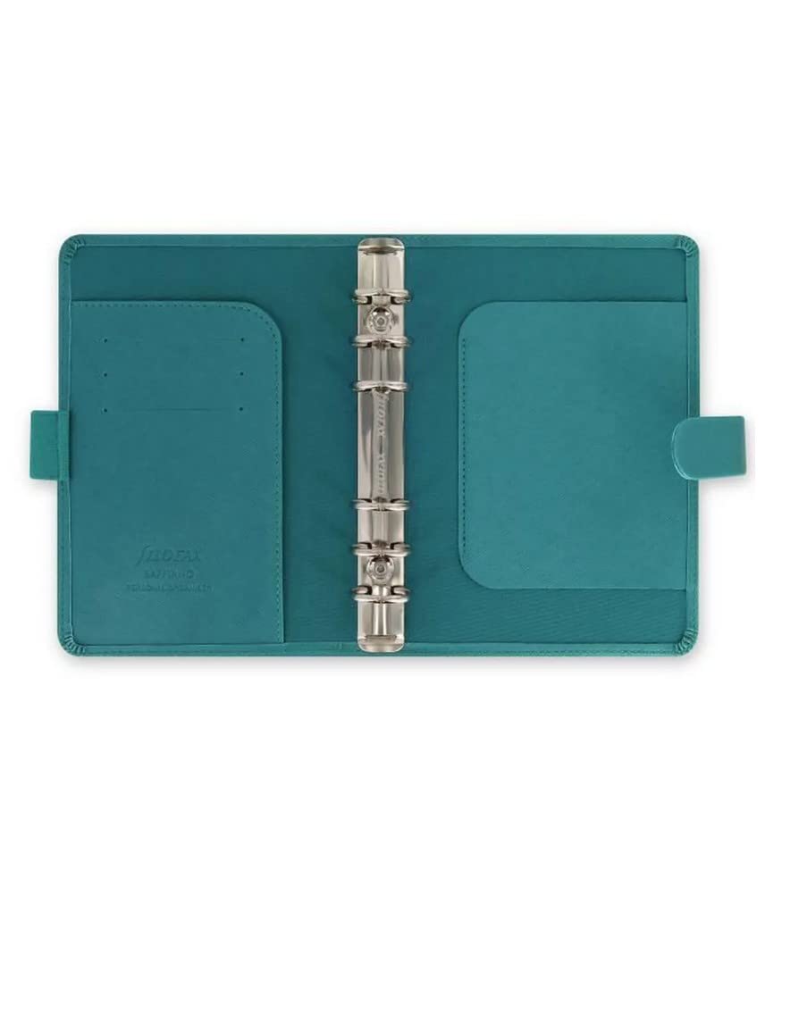 Filofax Terminplaner Personal + Blätter sortiert + 1 Index Blumie selbstklebend (Aquamarinblau)