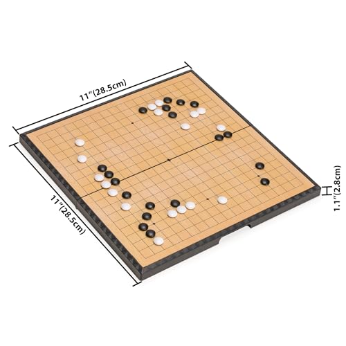 Yellow Mountain Imports Magnetic Go Game Set with Single Convex Magnetic Plastic Stones and Go Board, 11-inch by Yellow Mountain Imports - Image 3